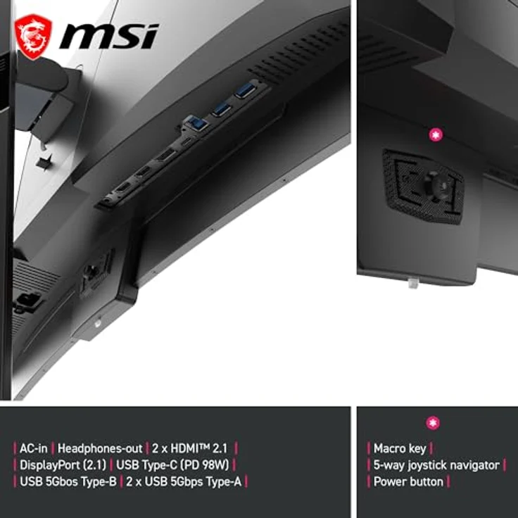 MSI MPG 341CQRDE QD-OLED X36 Gaming Monitor - 360Hz, 0,03ms GtG – Bild 6