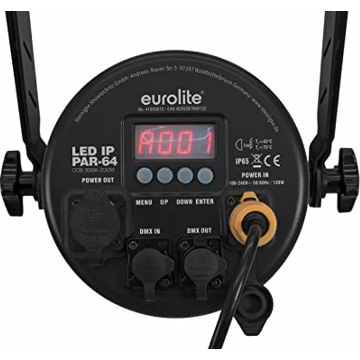Eurolite LED IP PAR-64 COB 3000K 100W Zoom, wetterfester Scheinwerfer mit motorisiertem Zoom und IP65 Schutzart, weiß – Bild 4