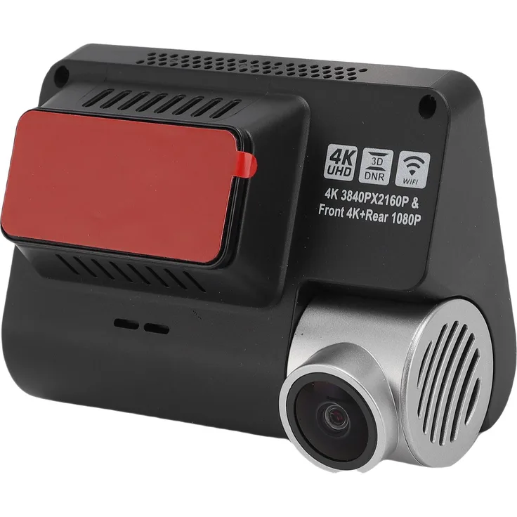 Lixada Dash Cam 4K vorne und 1080P hinten, 5GHz WiFi, G-Sensor, 170° Weitwinkel, 2-Zoll Bildschirm, Schwarz