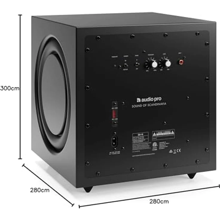 Audio Pro SW10, Subwoofer mit 200 Watt Leistung, 203 mm, Schwarz – Bild 10