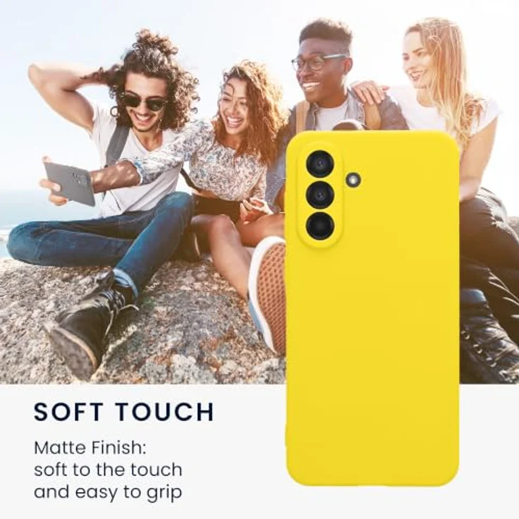 kwmobile Handyhülle für Samsung Galaxy A56 5G - flexibles Silikon Case, reißfest und rutschfest, strahlend Gelb – Bild 4