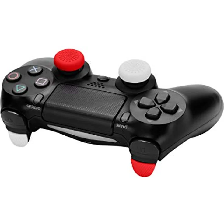 Gioteck TGMPPS4-11-MU Gaming-Controller-Zubehör Auslösegriff, 4er Set mit Action Boost - Schwarz – Bild 4