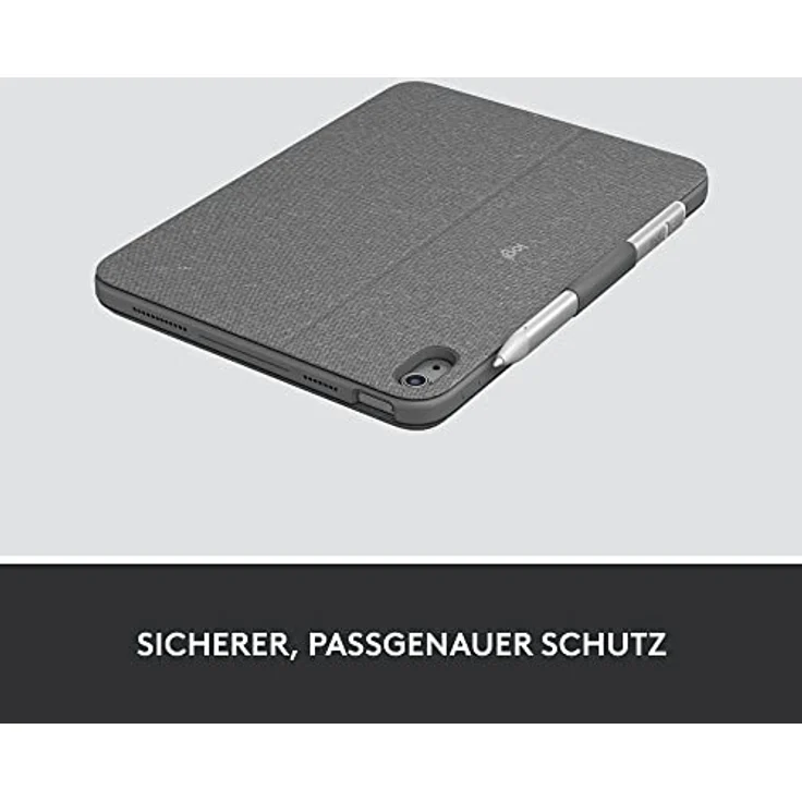 Logitech Combo Touch, Tablet-Tastatur, für Apple 10,9" iPad (10. Generation), QWERTZ, grau (920-011435) – Bild 6