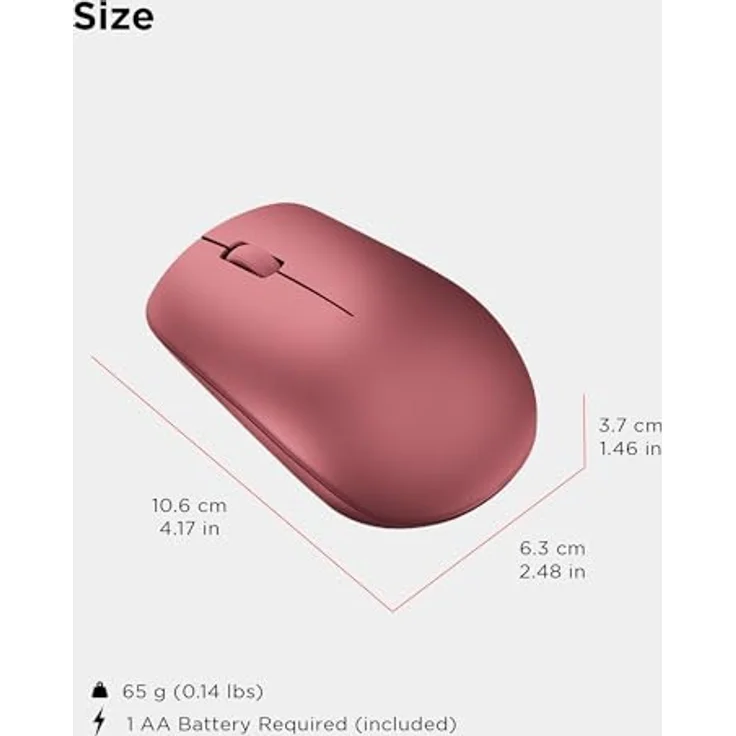 Lenovo 530 Wireless Mouse kirschrot, Funk (GY50Z18990)  – Bild 8