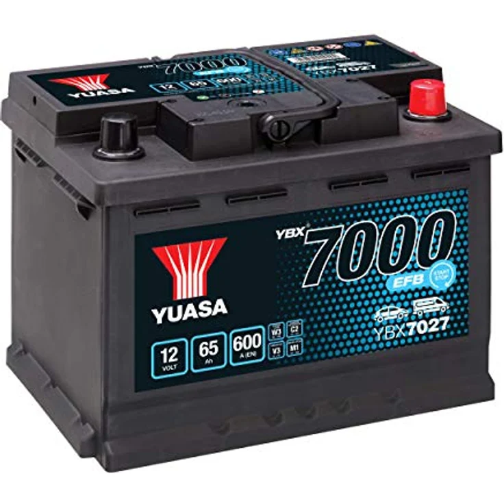 Yuasa EFB Start Stop Autobatterie 12V 65Ah, Poltyp T1, hochwertige Erstausrüstungsqualität – Bild 1