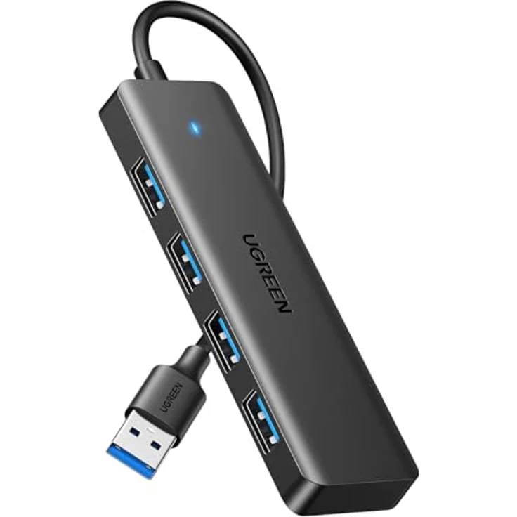 UGREEN 4-Port USB 3.0 Hub USB Verteiler 5Gbps für MacBook, iMac, Surface, Dell, Thinkpad (15cm) – Bild 1