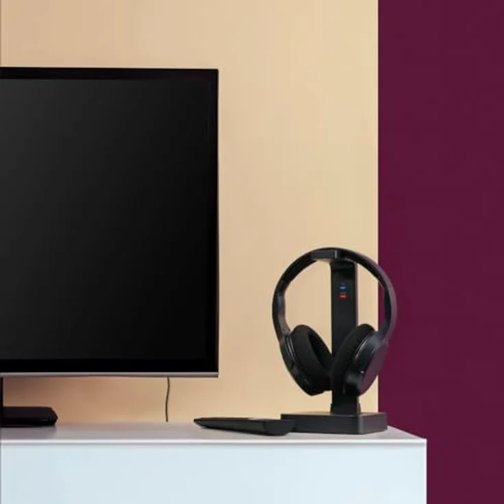 Hama TV Kopfhörer Over-Ear mit 2,4 GHz Funkstation und Bluetooth, Lautstärkeregler, geschlossene Bauweise – Bild 10
