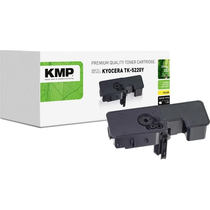 KMP Tonerpatrone TK-5220Y, ersetzt Kyocera, gelb, 1200 Seiten Druckleistung