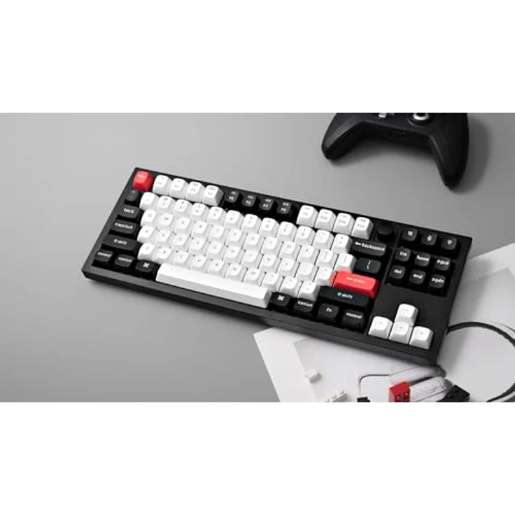 Keychron Q3 HE, Mechanische Tastatur im 80%-Format mit Razer Optical Purple Switches, Kabelgebunden und Kabellos, Violett – Bild 9