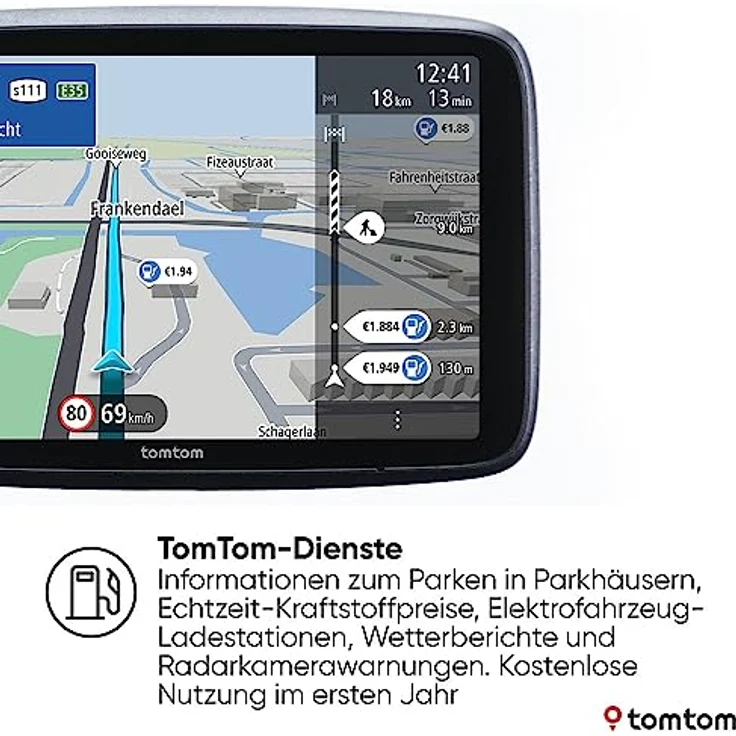 TomTom GO Superior, 7 Zoll HD Navigationsgerät mit TomTom Traffic, Sprachsteuerung und KI-basierten Routenoptimierungen, schwarz – Bild 7