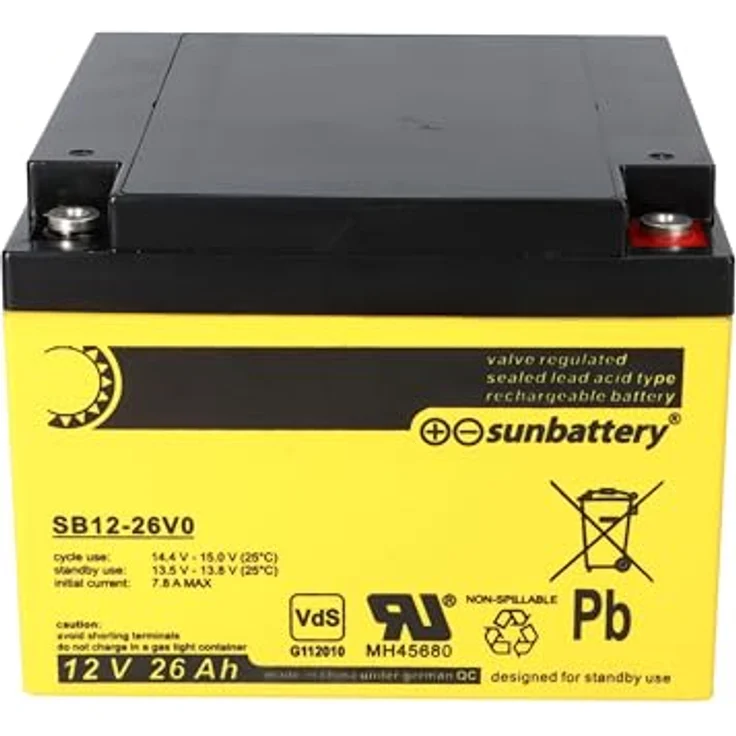 Akkuman.de Ersatzakku kompatibel mit Aritech BS129N 12V 26Ah, zuverlässige Stromquelle für Alarmanlagen – Bild 2