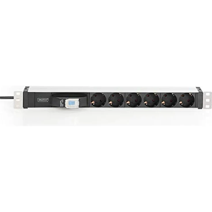 DIGITUS 1HE Aluminium Steckdosenleiste, Rack Mount, 6X Schutzkontakt, 16A, 4000W, 250VAC 50-60Hz, – Bild 8