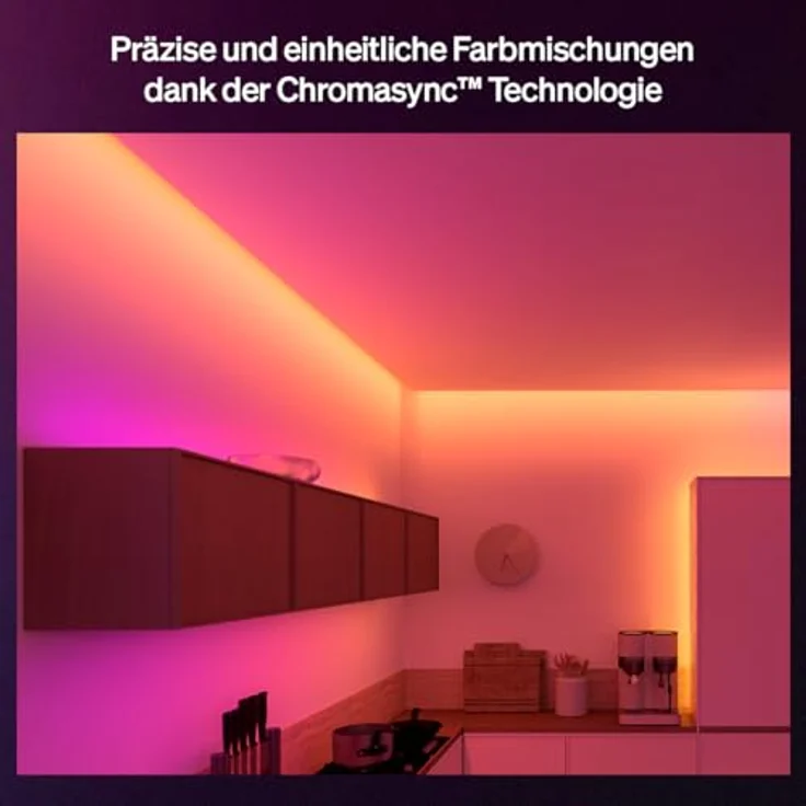 Philips Hue Lightstrip Flux UltraBright, RGBW LED Lichtstreifen mit 29 W und 2.900 lm, 3 m Länge – Bild 5