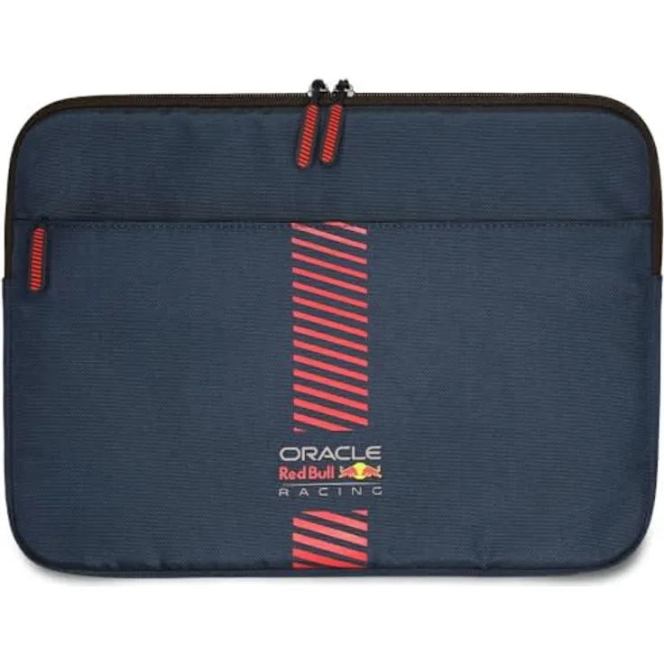 Red Bull Racing Slim Etui für 13/14 Laptop, PU-Leder Notebooktasche in Marineblau, 14 Zoll mit Reißverschluss und zusätzlichem Stauraum