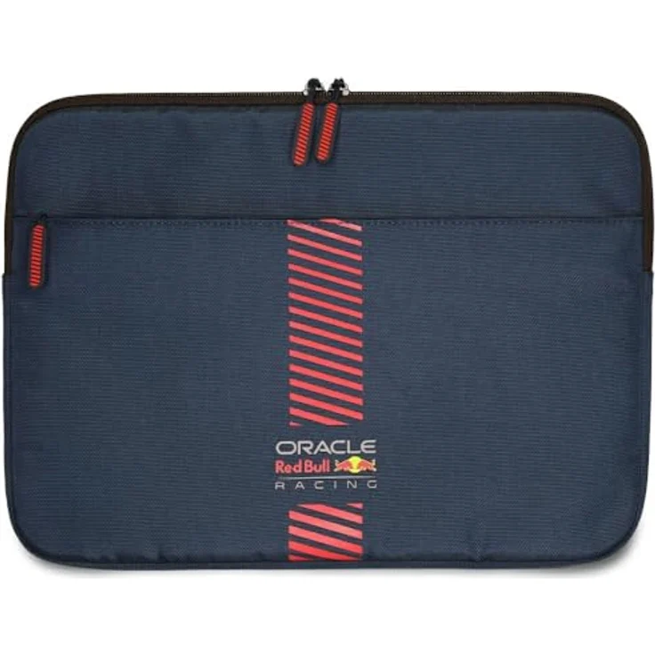 Red Bull Racing Slim Etui für 13/14 Laptop, PU-Leder Notebooktasche in Marineblau, 14 Zoll mit Reißverschluss und zusätzlichem Stauraum – Bild 1
