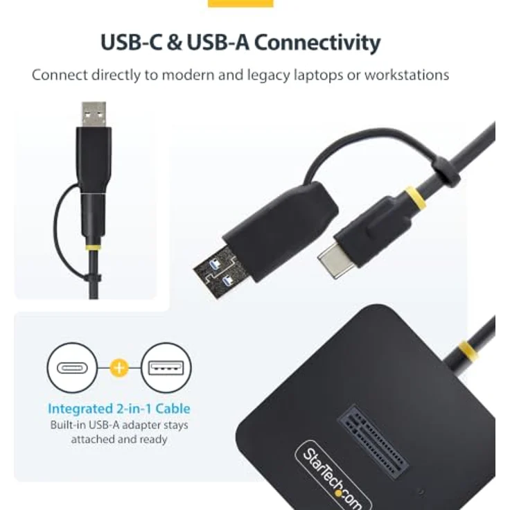 Startech.com M.2 NVMe Schnittstellenadapter, USB 3.2 Gen 2, schwarz, TAA-konform – Bild 4