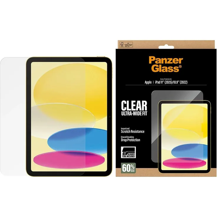 PanzerGlass Screen Protector für iPad 10.9", dünne und splitterfeste Tablet Schutzfolie, 9x höhere Widerstandsfähigkeit