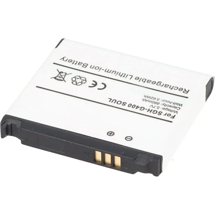 AccuCell Akku für Samsung SGH-F330 und G400, 600 mAh Li-Ion, Kurzschlussschutz, kompakte Bauform