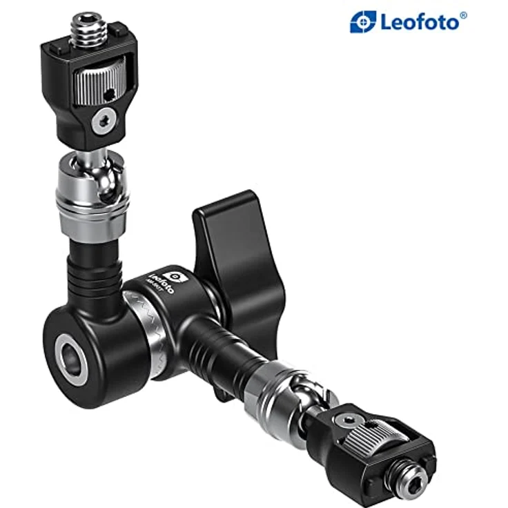 LEOFOTO Gelenkarm AM-5 KIT, Kamera-Zubehör mit 6 kg Tragkraft, inkl. zwei Adaptern, 120 mm zusammengeklappt – Bild 4