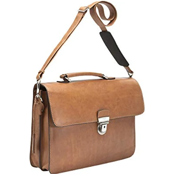 Picard, Männermappen, Aktentasche aus der Serie Toscana, in der Farbe Cognac/Braun, aus naturbelassenem Leder, mit Tragegurt 8324636215