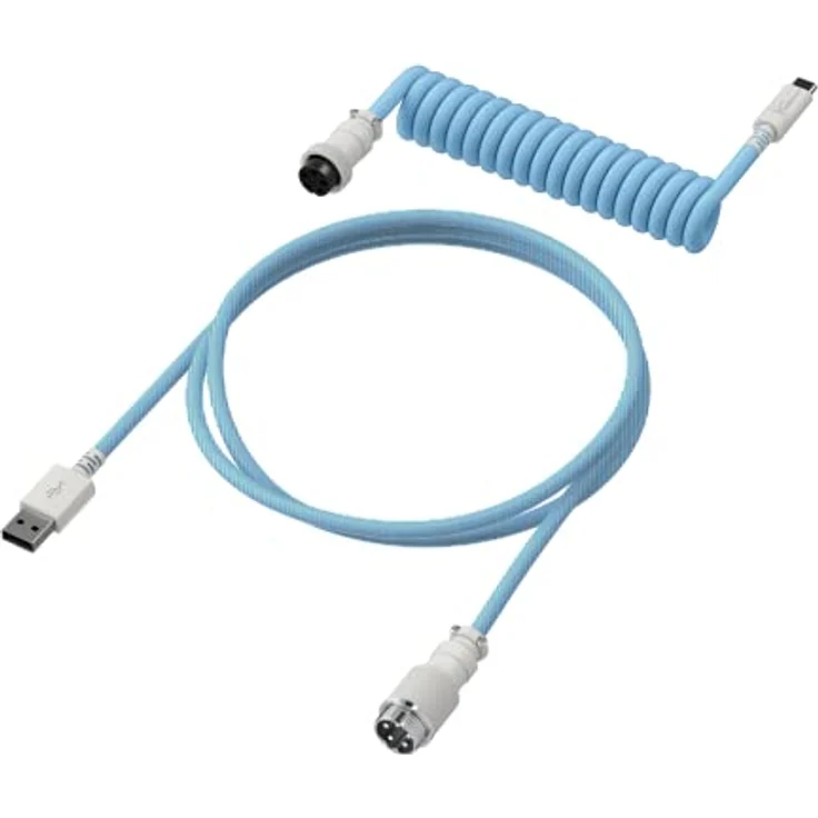 HyperX USBC Coiled Cable, Spiral-Verbindungskabel, USB Typ A & USB-C, 120 cm, in verschiedenen Farben erhältlich – Bild 6