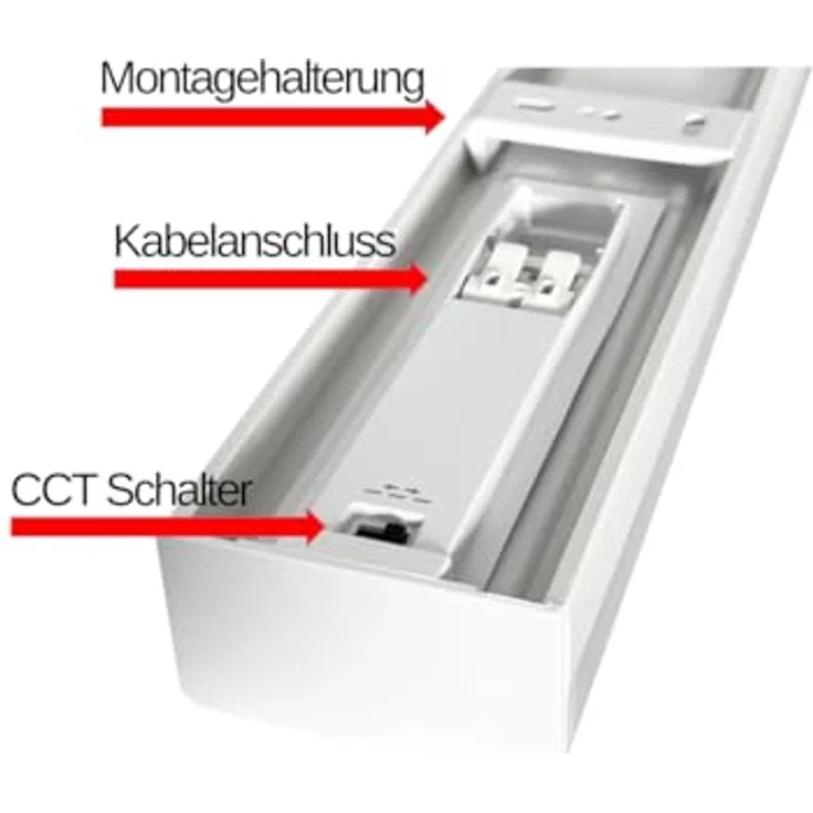 ENERGMiX 120 cm schwarze LED Unterbauleuchte | 35W | 3720 Lumen | CCT 3000K/4000K/6500K – Bild 3