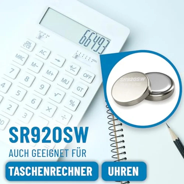 ABSINA SR920SW Uhrenbatterie 1,55V Silberoxid, 10er Pack, auslaufsicher, lange Haltbarkeit, ideal für Uhren und medizinische Geräte – Bild 3