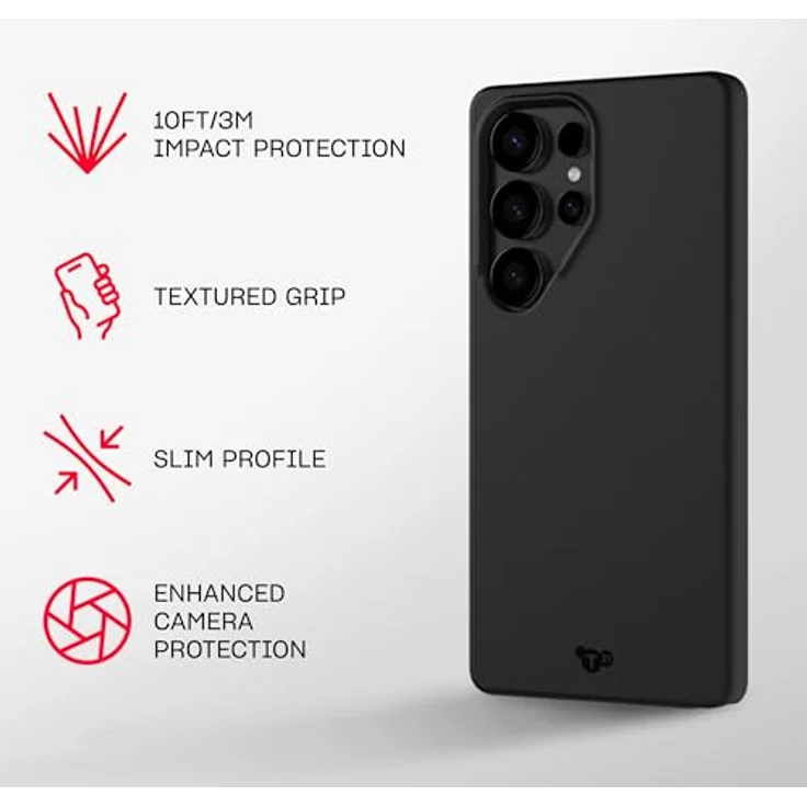 tech21 EvoLite Schutzhülle für Samsung Galaxy S25 Ultra, ultradünn, 3 m Aufprallschutz, Schwarz – Bild 4