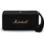 Marshall Emberton II tragbare Bluetooth Lautsprecher, kabellos, koppelbar, IP67 Staub und wasserfest, über 30 Stunden Spielzeit, Schnellladung, Innen- und Außenlautsprecher - Nachtschwarz 