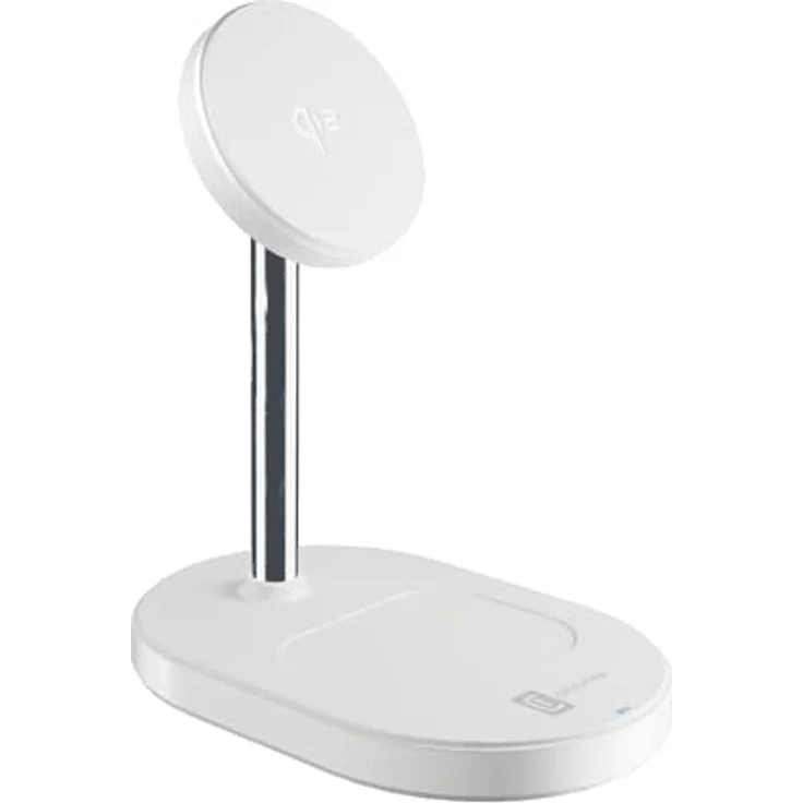 Cellularline MAG Duo, 2in1 Magnetische Wireless-Ladestation mit Qi2-Zertifizierung, Bis zu 15W für Smartphones und 5W für Kopfhörer, Vertikal und Horizontal, Elegantes Design – Bild 1