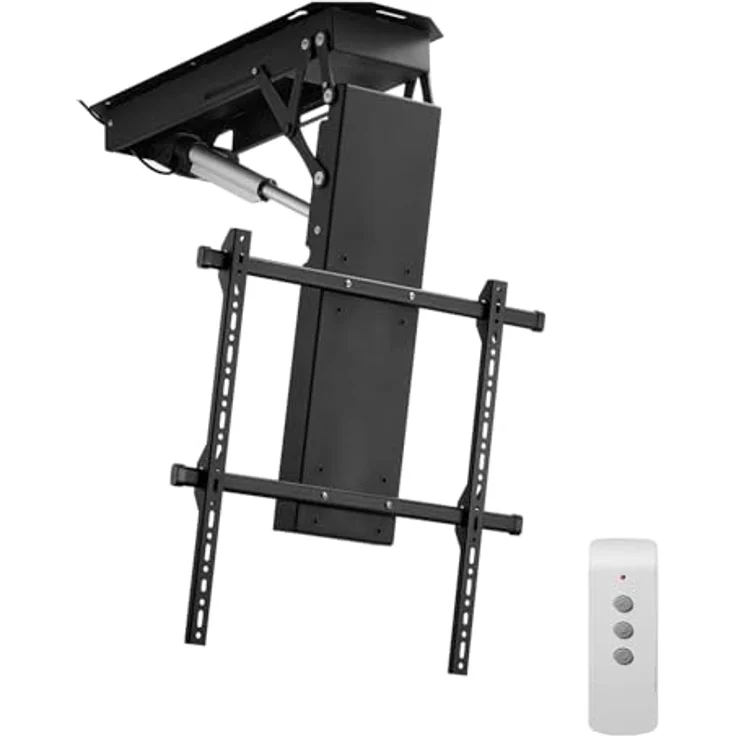 VEVOR motorisierte TV Deckenhalterung, elektrisch höhenverstellbar für 32-70 Zoll Fernseher bis 50 kg, mit max. VESA 60 x 60 cm und Neigungswinkel bis -75° – Bild 1