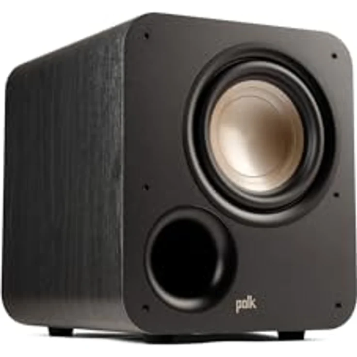 Polk Audio Signature Elite 8-Zoll-Subwoofer mit 100 Watt, nach vorne abstrahlender Tieftöner, schwarz – Bild 1