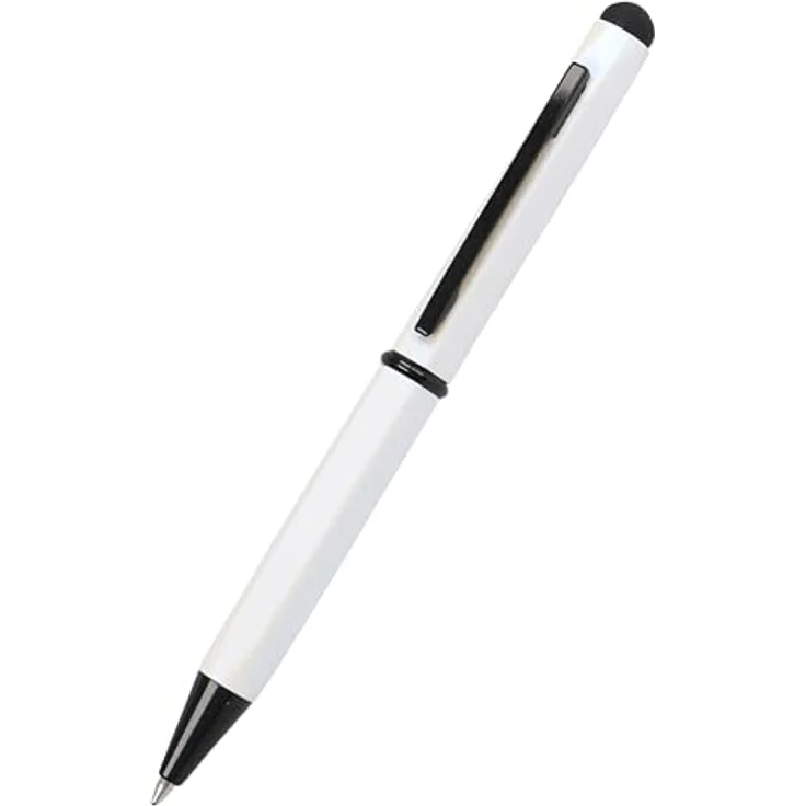 ONLINE Kugelschreiber Hexagon Stylus Pearl, Metall mit integrierter Stylus-Spitze, blau – Bild 1