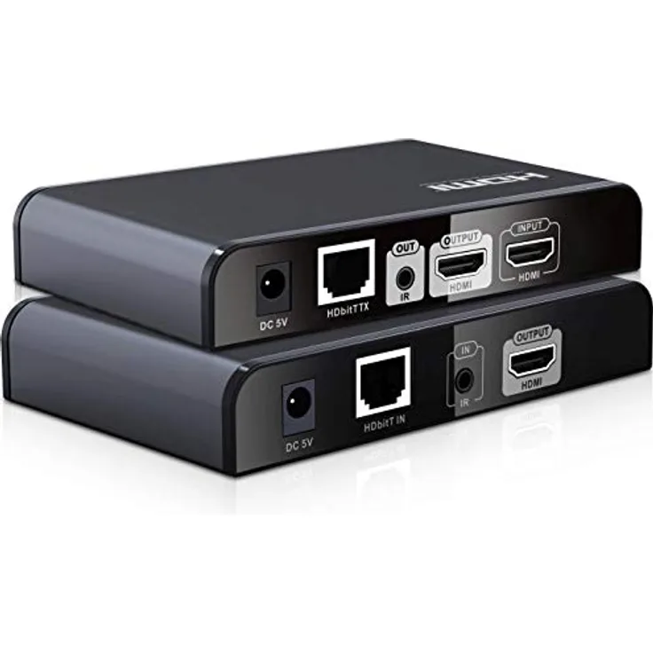 PremiumCord HDMI Extender auf 120 m über LAN, über IP, HDBitT, lokaler HDMI-Ausgang, Möglichkeit mehrerer Empfänger, Videoauflösung Full HD 1080p bei 60 Hz
