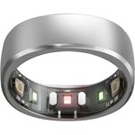 RingConn Smart Ring ohne App-Abonnement, Größe zuerst mit Größen-Set, 7 Tage Akkulaufzeit, Aktivitäts- und Schlaf-Tracker/Stress-/Herzfrequenz-Monitor, kompatibel mit iOS und Android (Silber, Größe 13)