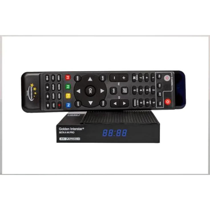 Golden Interstar Beta X 4K Pro UHD Linux Digital Receiver Set Top Box Ultra HD 4K OTT Mediaplayer, HiSilicon Hi3798MV300 Chip, 4K UHD @ 60 FPS, 1GB RAM DDR3 - 8GB eMMC, Dual Band WLAN, Linux OS – Bild 2