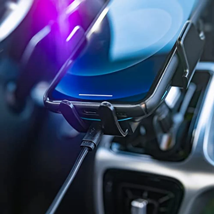 ANSMANN Kabelloses Autoladegerät WCC15 - Induktionsladegerät mit Schnellladefunktion - Autohalterung in Lüftungsschlitzen, schwarz – Bild 5