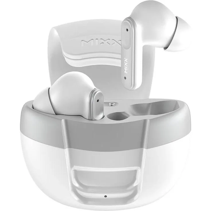 Mixx StreamBud Solo 3, In-Ear TWS Kopfhörer mit 4,5 Stunden Akkulaufzeit und Touch-Sensorsteuerungen, Weiß