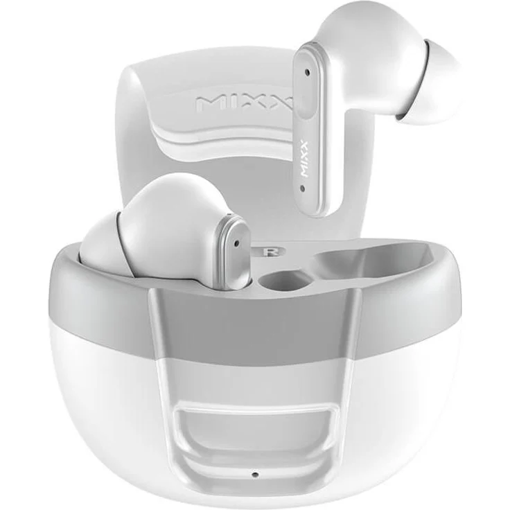 Mixx StreamBud Solo 3, In-Ear TWS Kopfhörer mit 4,5 Stunden Akkulaufzeit und Touch-Sensorsteuerungen, Weiß