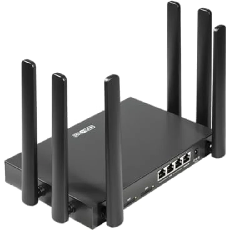 Edimax WL-Router 5G-8649AX, 5G NR AX1800 Business WiFi Router mit bis zu 1775 Mbit/s, automatischer Ausfallsicherung, MU-MIMO, Schwarz – Bild 5
