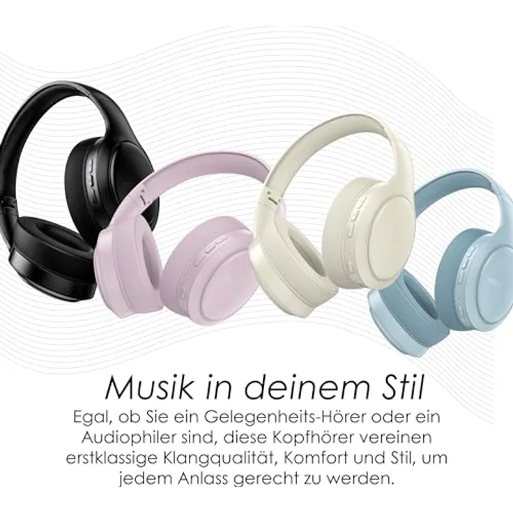 Boompods Headpods Pro2, Kabellose Kopfhörer mit 50 h Akkulaufzeit, drei EQ-Einstellungen und Bluetooth 5.3, Schwarz – Bild 5