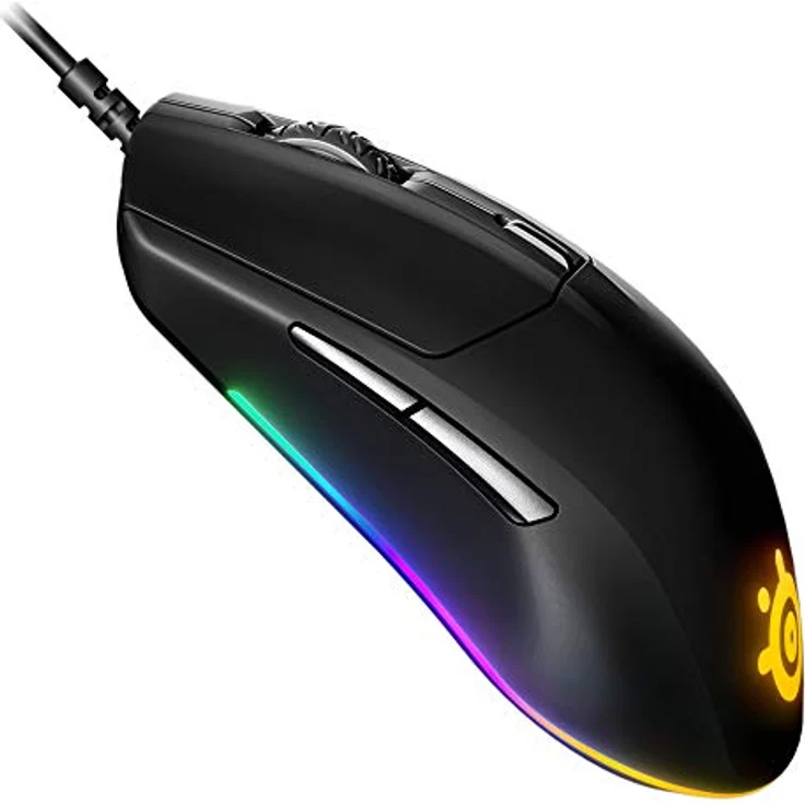 SteelSeries Rival 3 Gaming Mouse - 8,500 CPI TrueMove Core Optical Sensor - 6 Programmable Buttons - Split Trigger Buttons - Brilliant Prism RGB Lighting – Bild 3