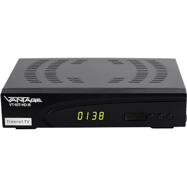 Vantage VT-93 C/T-HD Universal Combo-Receiver für den Empfang von Kabel- & DVB-T2 Signalen, PVR-Funktion, USB-Multimedia, freenet TV, EPG, Time Shift, mehrsprachige Menüführung, schwarz – Bild 1