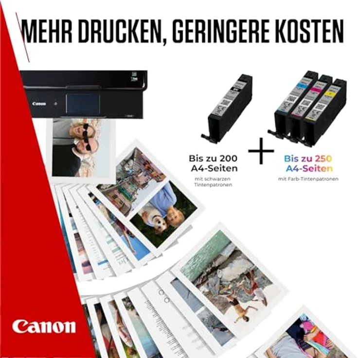 Canon CLI-581XL BK/C/M/Y Tinte mit hoher Reichweite, Multipack mit Fotopapier für beeindruckende Druckqualität – Bild 5