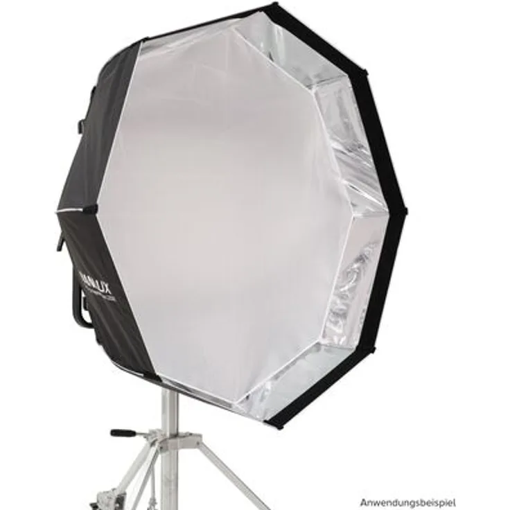 Nanlux SB-DN1200C-O+EC, Oktagonal-Softbox 152 cm für Dyno 1200C, silberne Innenbeschichtung, hohe Lichtausbeute, kompakt zusammenlegbar