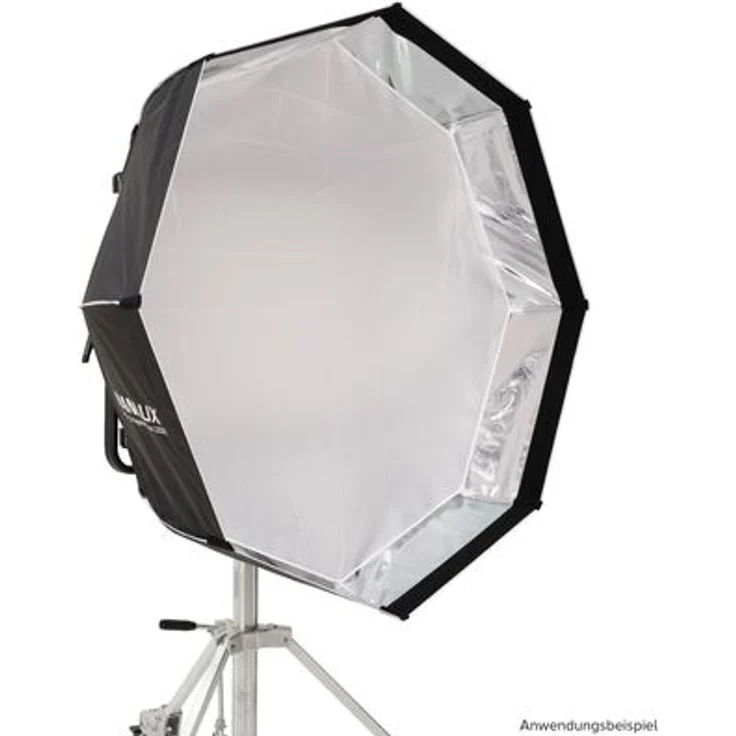 Nanlux SB-DN1200C-O+EC, Oktagonal-Softbox 152 cm für Dyno 1200C, silberne Innenbeschichtung, hohe Lichtausbeute, kompakt zusammenlegbar