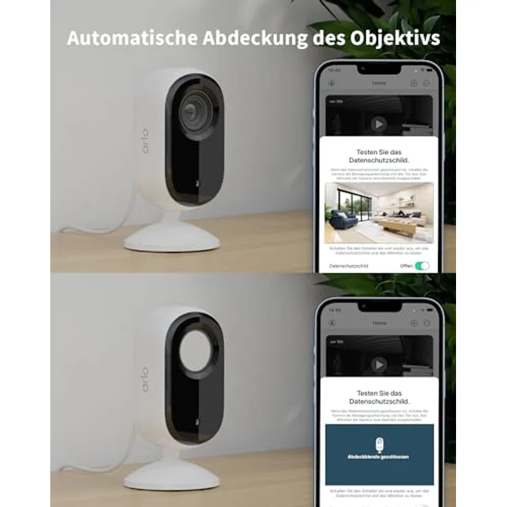 Arlo Indoor Überwachungskamera Innen, 2er Set, HD Video, 2-Wege-Audio, Bewegungsmelder, Kabelgebunden, Ideal Als Babyphone, Haustierkamera, Hausüberwachung + Arlo Secure Plan Testzeitraum, Weiß – Bild 4