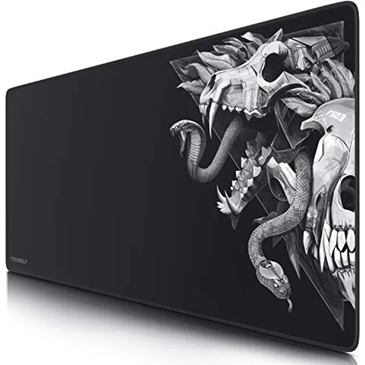 Titanwolf – XXL Gaming Mauspad 900x400 mm - Tischunterlage Mousepad Gaming XXL Groß - Präzision und Geschwindigkeit - Gummiunterseite für stabilen Halt - rutschfest strapazierfähig wasserabweisend