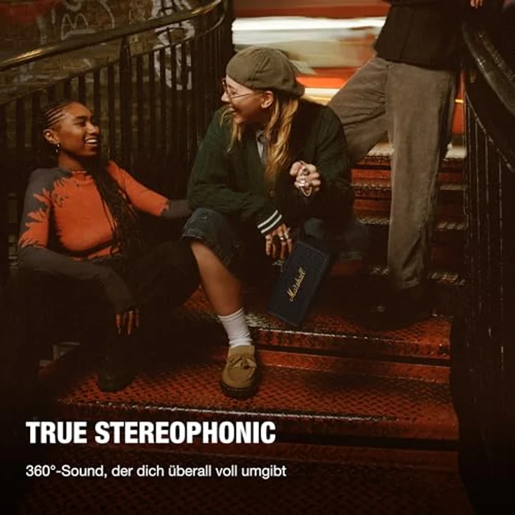 Marshall Middleton II, Tragbarer Bluetooth-Lautsprecher mit über 30 Stunden Spielzeit, wasserdicht nach IP67 – Schwarz und Messing – Bild 3