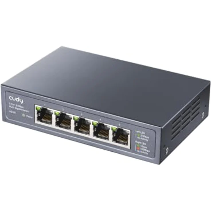 Cudy HS105, 5-Port 2,5 Gigabit Netzwerk Switch mit automatischer Geschwindigkeits- und Duplexerkennung, Schwarz – Bild 4
